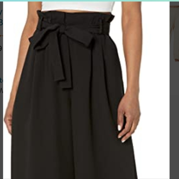 BCBGMAXAZRIA Women's Wide Leg Paper Bag Pant - Picture 5 of 5